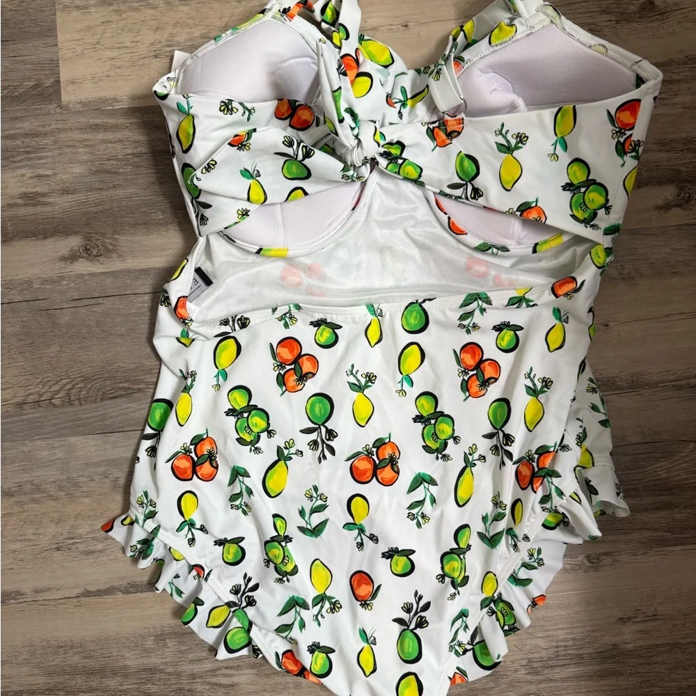 NWT Eloquii Fruit Print One-Piece Swimsuit - Picture 2 of 2